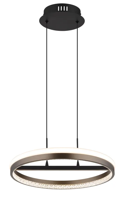 Della Ø40 Grau hängelampe Von Globo Lighting - Perfekt f&ouml;r vardagsrum och matsalar, d&auml;r den skapar en inbjudande atmosf&auml;r och en modern touch.