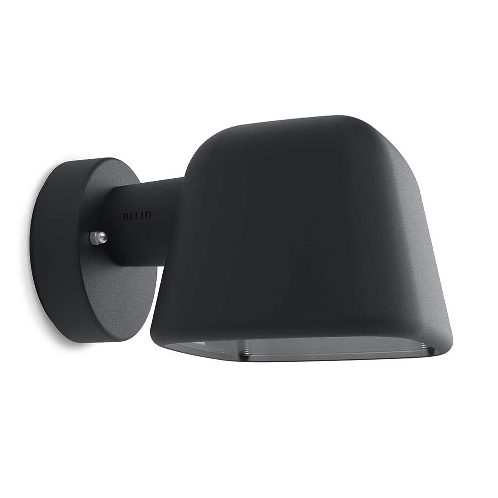 Boo Schwarz außenlampe Von Belid - Farbtemperatur und -stärke können zudem durch die Auswahl von Lumen und Kelvin angepasst werden.