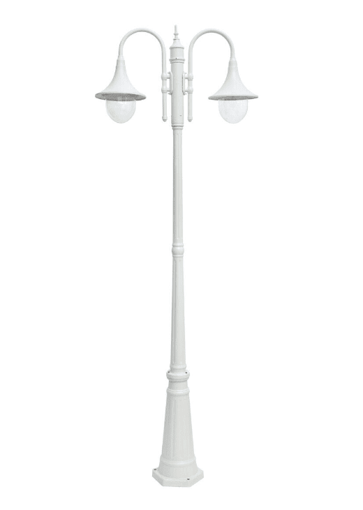 Kartano Trumpet 220cm Weiß kandelaber Von Airam - Die Lichtquellen sind im Inneren der Leuchte gut sichtbar, daher ist die Wahl der Lichtquellen (nicht im Lieferumfang enthalten) von gro&szlig;er Bedeutung f&uuml;r die Stimmung und Wirkung der Beleuchtung.