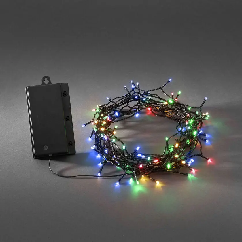 Lichterkette multi-colour 24m Schwarz Von Konstsmide - Verleihen Sie Ihrer Umgebung farbenfrohe Freude mit dieser Lichterkette mit 240 farbigen LED-Lichtern.