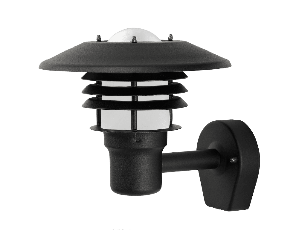 Tellus Schwarz außenlampe Von Westal - Die Rückseite verfügt über zwei Ein- und Ausgänge und ist mit Schnellanschlussklemmen für eine einfache Installation ausgestattet.