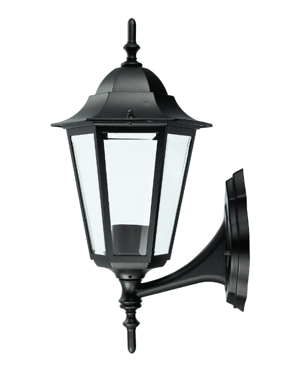 Kartano Schwarz außenlampe Von Airam - Die Wandleuchte Kartano Up passt in eine traditionelle kleine Hausumgebung.