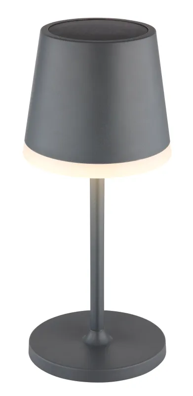 Bordslampa LED Anthrazit solarleuchte Von Globo Lighting - Den diskreta designen sm&auml;lter in i alla milj&ouml;er och med IP44-klassning &auml;r den t&aring;lig mot v&auml;der och vind.