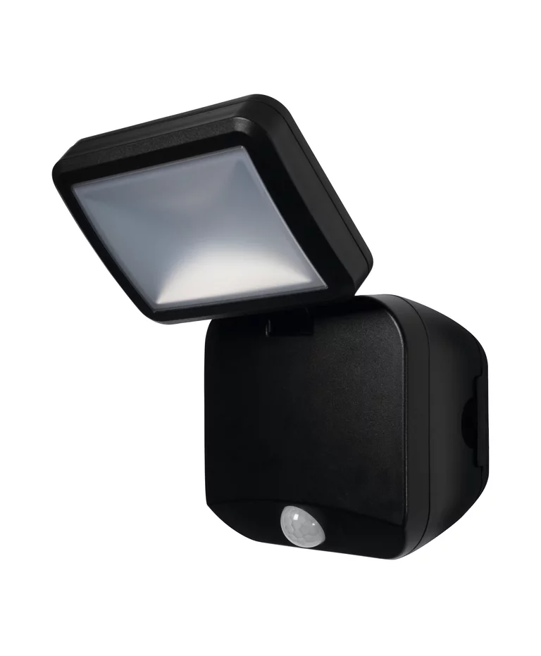 Battery LED Spotlight Sensor Schwarz außenlampe Von Ledvance - Mit der Schutzart IP54 ist es wetterfest und perfekt f&uuml;r Eing&auml;nge, Garagen und G&auml;rten.