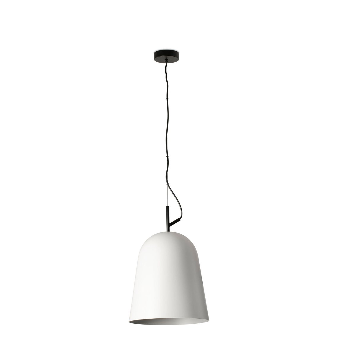 Zoombild von Studio Ø30 Weiß hängelampe Von Faro Barcelona - Studio ist eine elegante Pendelleuchte in Wei&szlig;, entworfen von Nahtrang, inspiriert von den klassischen Linien der 1950er Jahre &ndash; zeitlose &Auml;sthetik im modernen Vintage-Look.