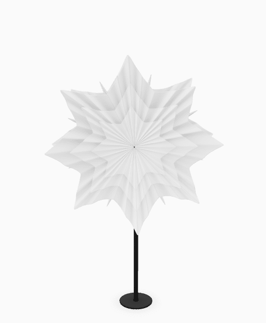 Neela Ø43 Weiß Von Markslöjd - Dieser dekorative Tischstern wird zu Weihnachten ein wundersch&ouml;ner Mittelpunkt in Ihrem Zuhause sein und eine sanfte und warme Atmosph&auml;re verbreiten.