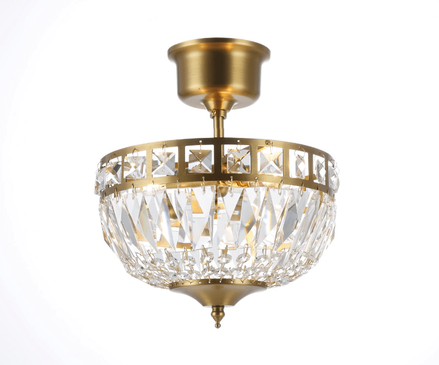 Flores Ø25 Gebürstetes Messing kristall Von Norrsken Design - Die handgeschliffenen K9-Kristalle der Klasse 1 erzeugen einen spektakulären Glanz und ein wunderschönes Lichtspiel, das jeden Raum in eine funkelnde Oase verwandelt.