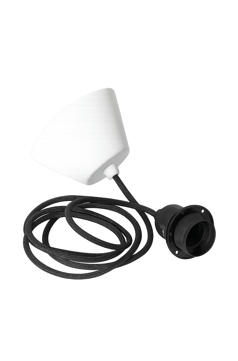 Deckenpendel Textil 2m Schwarz Von Alde & Lind - Die Farbe &bdquo;Schwarz&ldquo; ist neutral und passt zu allen Deckenleuchten, unabh&auml;ngig von der Farbe.