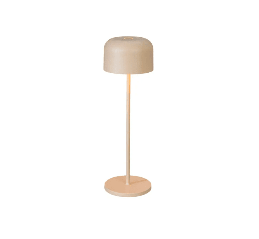 Lille 36cm Sand tragbare Von Konstsmide - Die Lampe ist mit einem Touch-Dimmer ausgestattet, sodass Sie die Helligkeit und Farbtemperatur von warmgelbem bis warmwei&szlig;em Licht einstellen k&ouml;nnen.