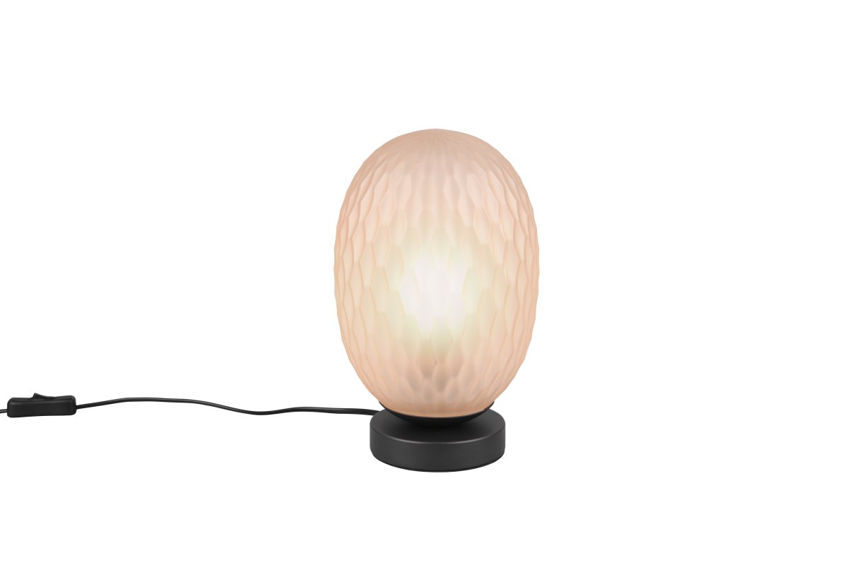 Facette 28cm Bernstein tischlampe Von Trio Lighting - 
