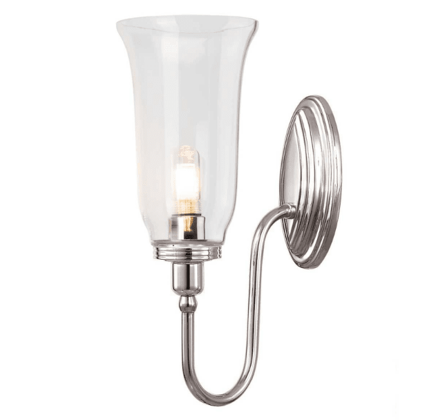 Blake 34cm Poliertes Nickel badezimmerlampe Von Elstead Lighting - Die Leuchte ist in mehreren Stilrichtungen und Glasausf&uuml;hrungen erh&auml;ltlich und wird mit den Oberfl&auml;chen Chrom poliert, Nickel poliert und Messing poliert angeboten.