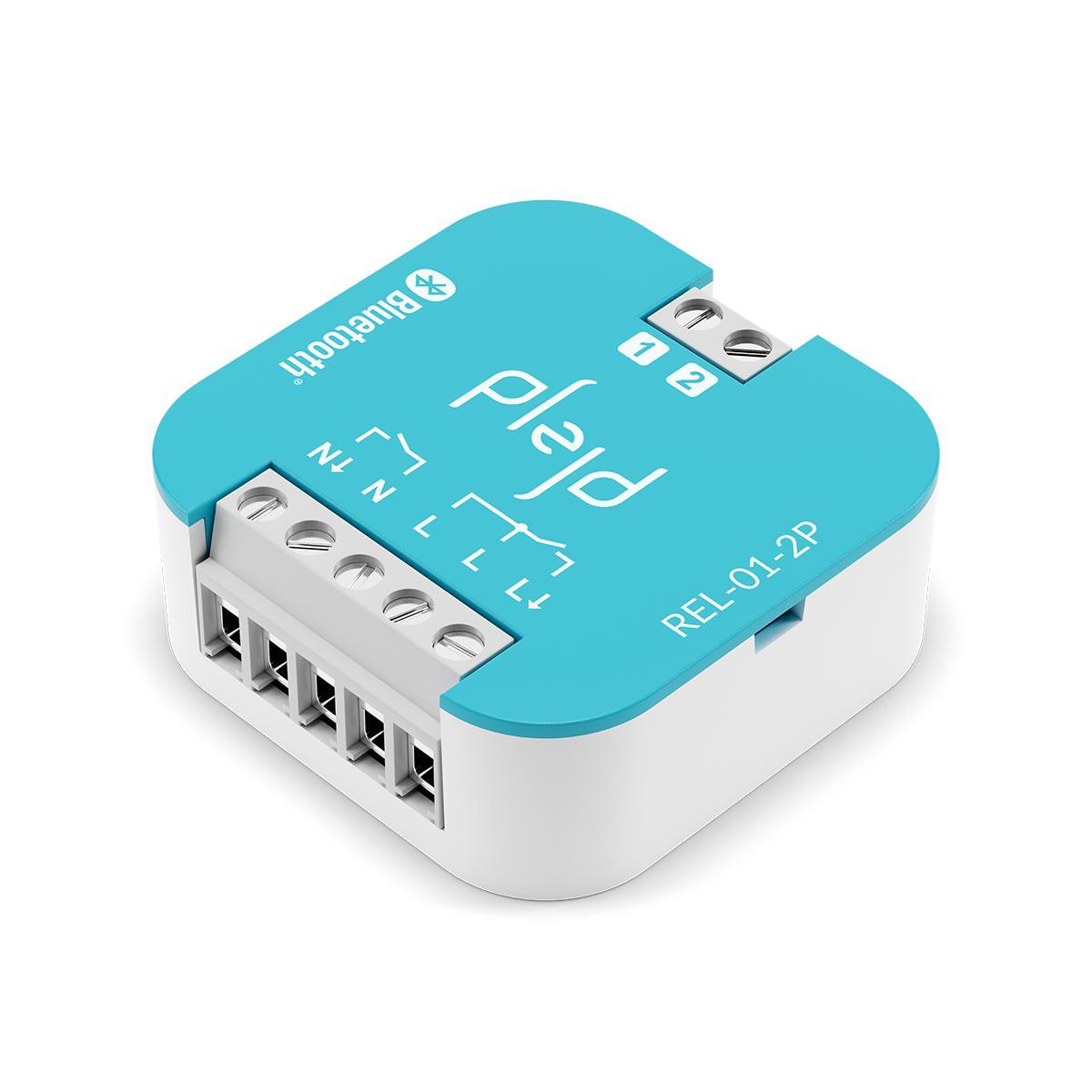 Relais 2-polig REL-01-2P Von Plejd - Mit dem Produkt k&ouml;nnen Sie Zeitfunktionen wie Astro- und Wochenuhren nutzen und einfach Szenarien erstellen, die entweder &uuml;ber die App, den Taster oder drahtlos &uuml;ber das private Mesh-Netzwerk mit anderen Produkten von Plejd gesteuert werden.
