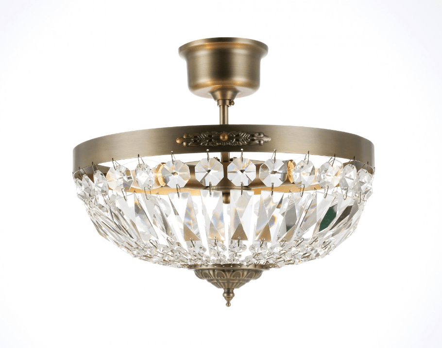 Rhea Ø35 Antikes Messing kristall Von Norrsken Design - Diese beeindruckende Lampe ist mit funkelndem, handgeschliffenem K9-Kristall der Klasse 1 ausgestattet, der das Licht auf magische Weise reflektiert.