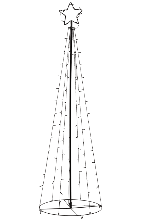 Weihnachtsbaum Aus Metall Schwarz Von Pixie Design - Mit der Schutzart IP44 ist es perfekt f&uuml;r den Au&szlig;enbereich geeignet und wetterfest.