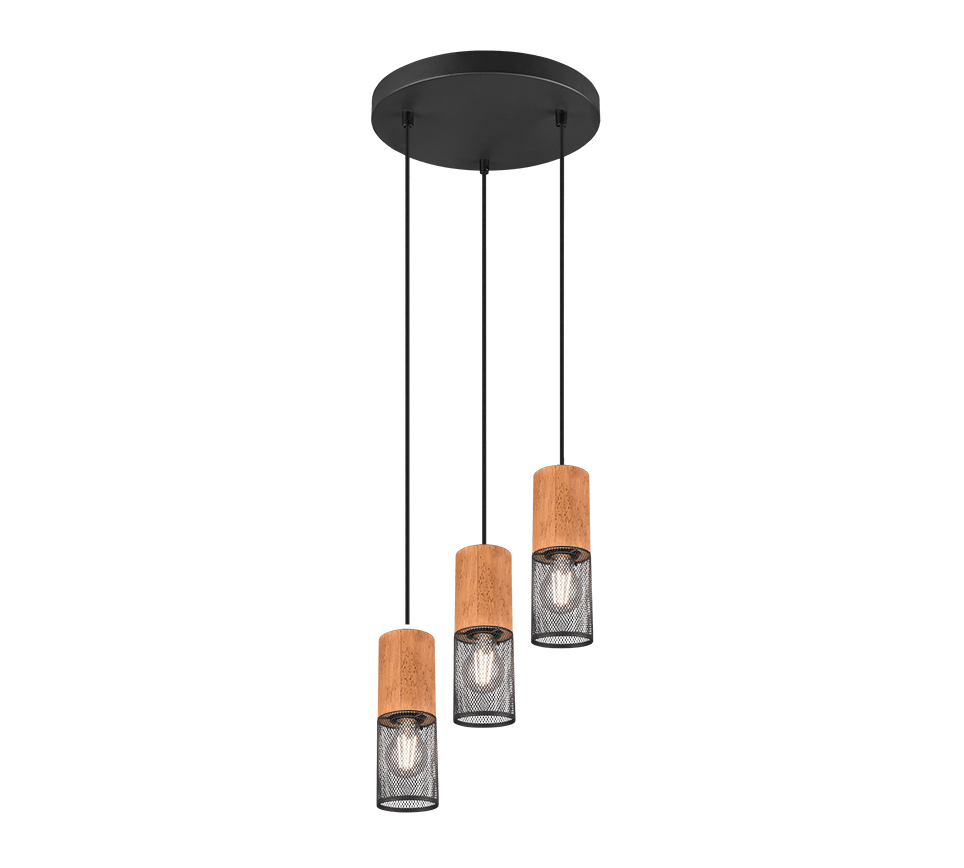 Tosh Ø28 Schwarz hängelampe Von Trio Lighting - 
