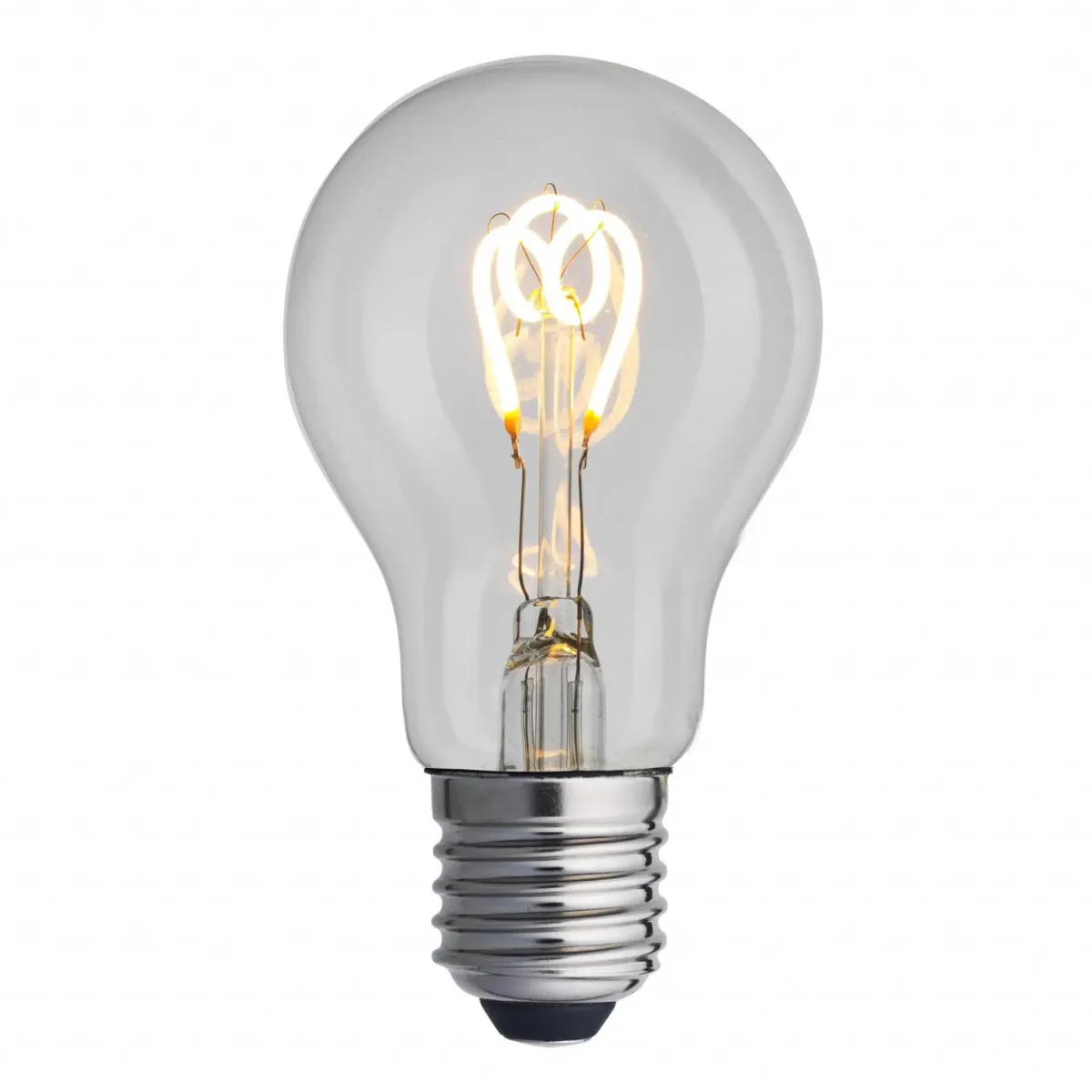 E27 normal 3W 2200K Dimmbar Transparent Von Unison - Die normale, klare dimmbare E27-Lichtquelle von UNI-FLEX mit 3 W Leistung und warmem Licht von 2200 K sorgt f&uuml;r eine elegante und angenehme Beleuchtung.
