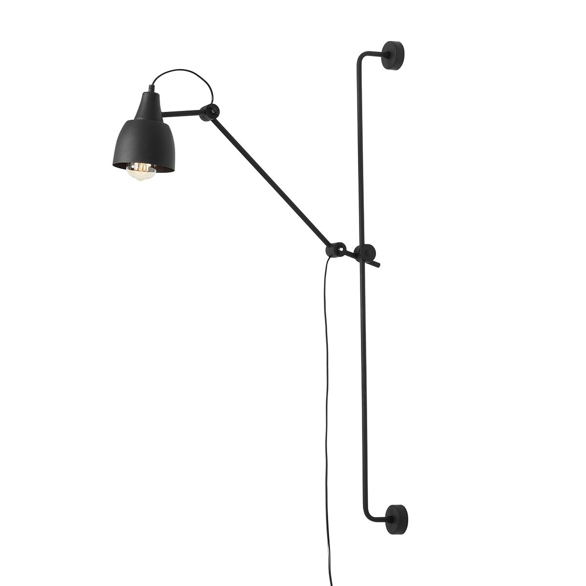 Dron 113cm Schwarz wandlampe Von Artera - Durch das schlichte und zugleich elegante Design fügt sich die Leuchte nahtlos in unterschiedliche Einrichtungsstile ein und bietet gleichzeitig eine praktische und effektive Beleuchtung für alle Gelegenheiten.