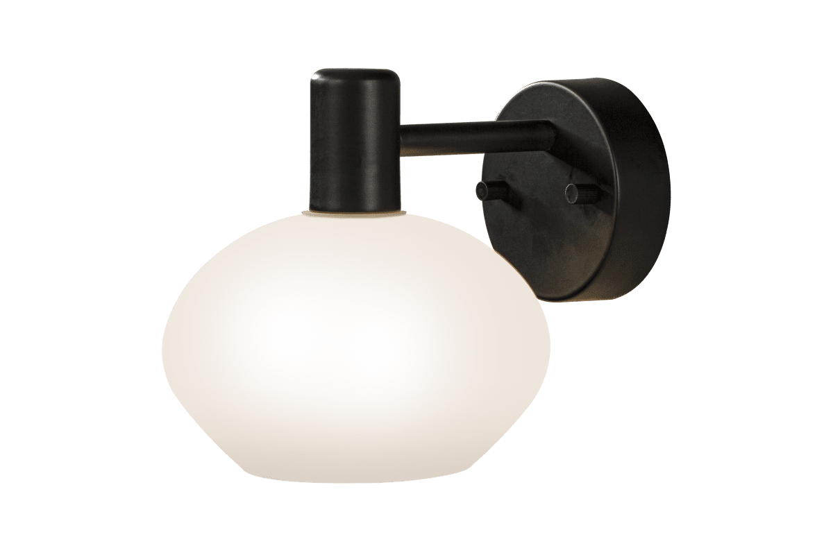 Zoombild von Elba Ø15 Schwarz badezimmerlampe Von Aneta Lighting - Mit seinem schlichten und stilvollen Design passt Elba in die meisten Badezimmer.