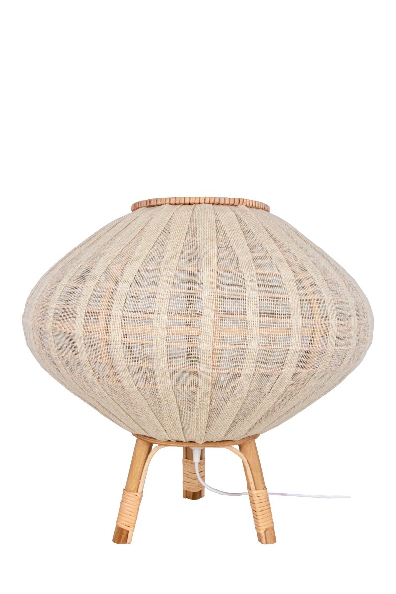 Borneo 48cm Natur stehlampe Von Globen Lighting - Tropisches Gr&uuml;n, ein Rascheln in den Palmenbl&auml;ttern und die Wellen, die sich brechen und wie eine Decke &uuml;ber den kilometerlangen wei&szlig;en Sandstrand legen.