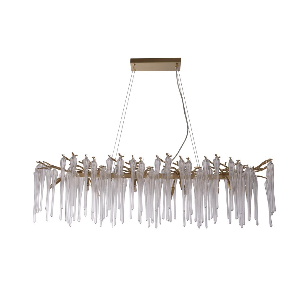 Heritage 117cm Gold kristall Von Searchlight - Platzieren Sie ihn über dem Esstisch oder in der Küche für eine stimmungsvolle und elegante Atmosphäre.