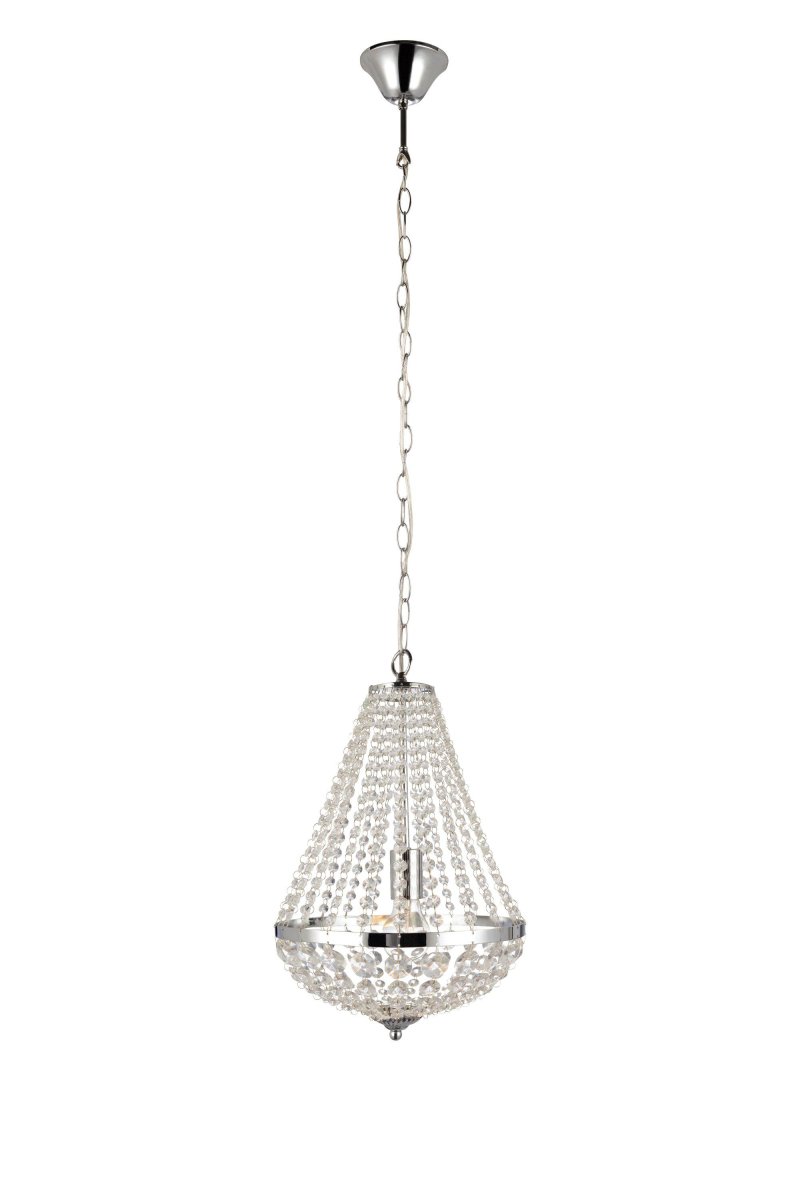 Gränsö Ø30 Chrom kristall Von Markslöjd - Border hat ein klassisches Design mit klaren Prismen, die das Licht wunderschön streuen und ein luxuriöses Gefühl erzeugen, egal ob es über dem Esstisch oder im Wohnzimmer hängt.