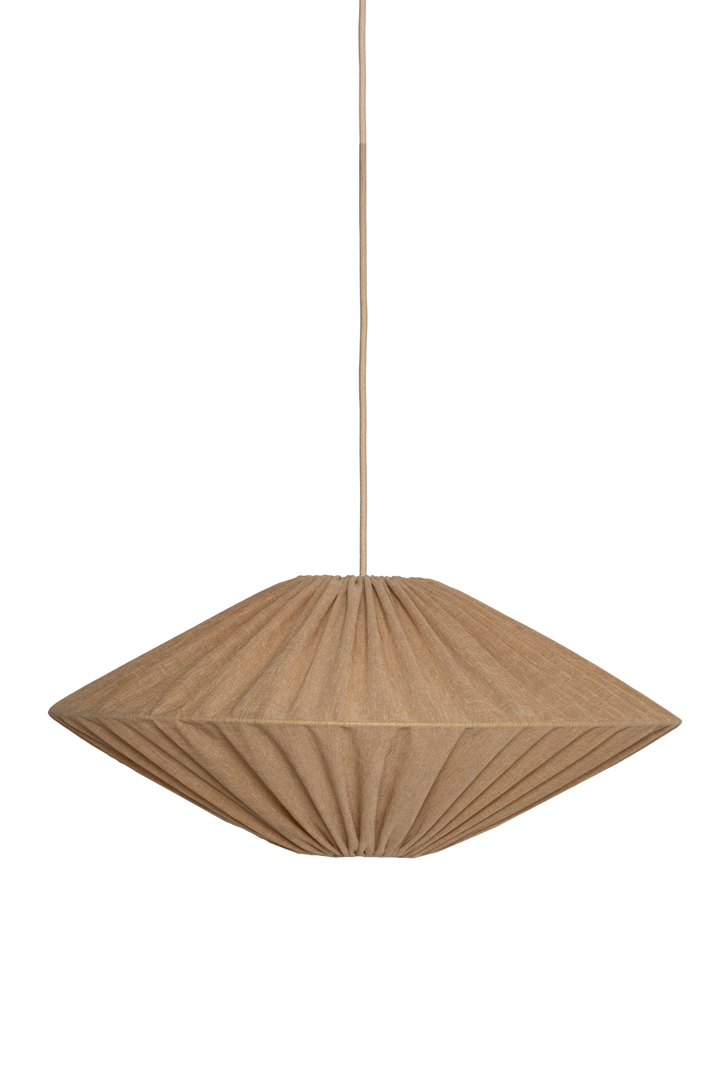 Figo Lampenschirm Ohne Aufhängung Ø58 Honig hängelampe Von Alde & Lind - Der Figo-Deckenleuchtenschirm hat eine straffe Form, bei der sich der Stoff sanft faltet.