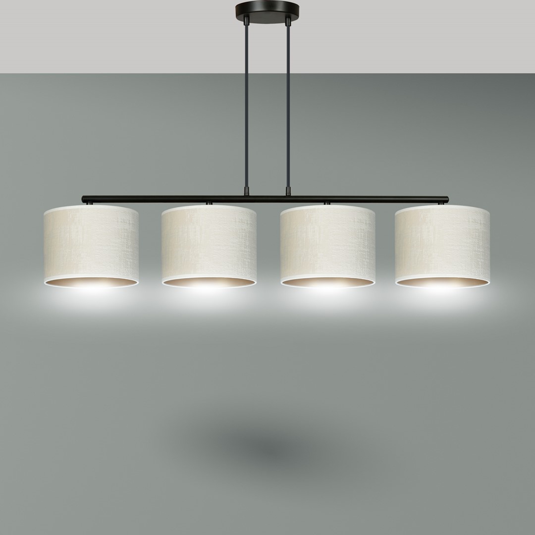 Hilde 100cm Beige hängelampe Von Emibig Lighting - Die einfache Konstruktion und das elegante Farbschema machen Hilde zu einer vielseitigen Wahl, die sich in viele verschiedene R&auml;ume und Stile einf&uuml;gt.