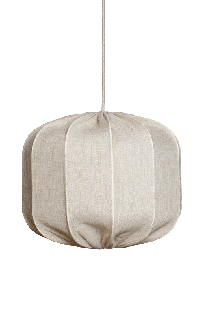 Dester Lampenschirm Ohne Aufhängung Ø38 Natur hängelampe Von Alde & Lind - Der Leinenstoff verleiht dem Dester Lampenschirm einen raffinierten und eleganten Ausdruck.