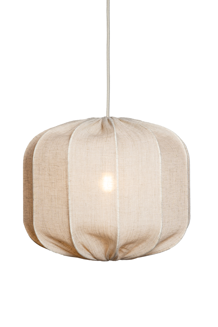 Dester Lampenschirm Ohne Aufhängung Ø38 Natur hängelampe Von Alde & Lind - Der Leinenstoff verleiht dem Dester Lampenschirm einen raffinierten und eleganten Ausdruck.