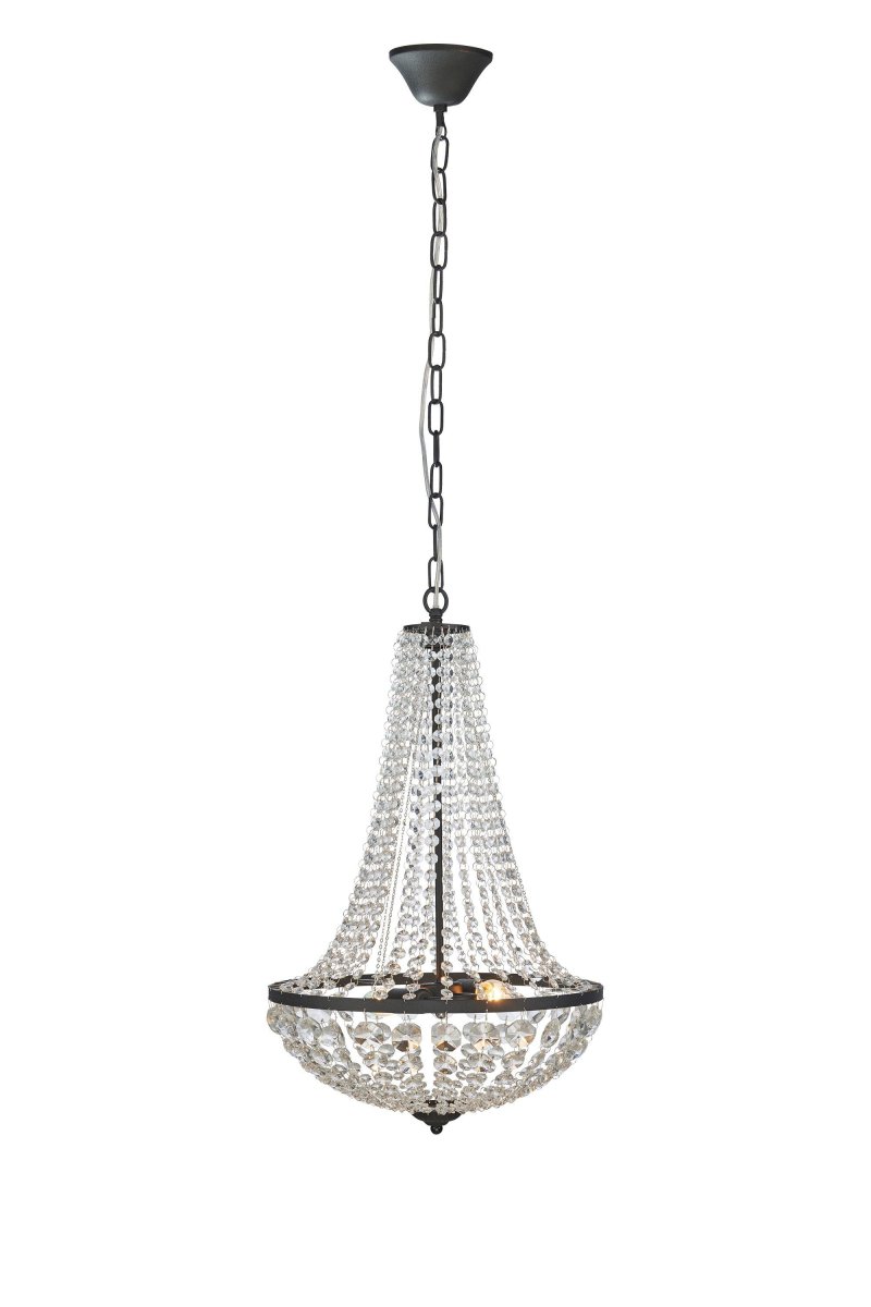 Gränsö Ø40 Schwarz kristall Von Markslöjd - Gränsö, hier in stilvollem Schwarz und mit wunderschönen Kristallen, ist eine elegante Ergänzung für Wohnzimmer, Flur oder Essbereich.