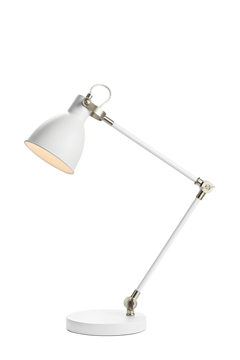 House 62cm Weiß schreibtischlampe Von Markslöjd - House ist eine stilvolle und praktische Schreibtischlampe, perfekt für das Büro oder Arbeitszimmer.