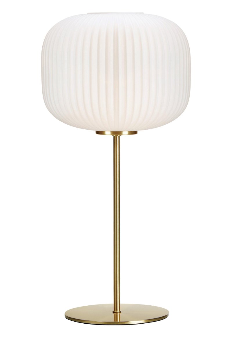 Sober 50cm Weiß tischlampe Von Markslöjd - Dieses Modell verfügt über ein schlichtes weißes Glas, das einen angenehmen und gemütlichen Schein verbreitet und sich perfekt dazu eignet, beispielsweise im Flur eine warme Atmosphäre zu schaffen.