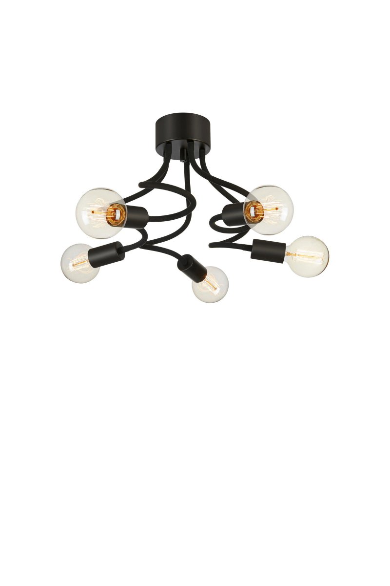 Medusa 70cm Schwarz deckenleuchte Von Markslöjd - Das minimalistische und trendige Design der Lampe macht sie zu einer hervorragenden Ergänzung für moderne und industrielle Inneneinrichtungen.