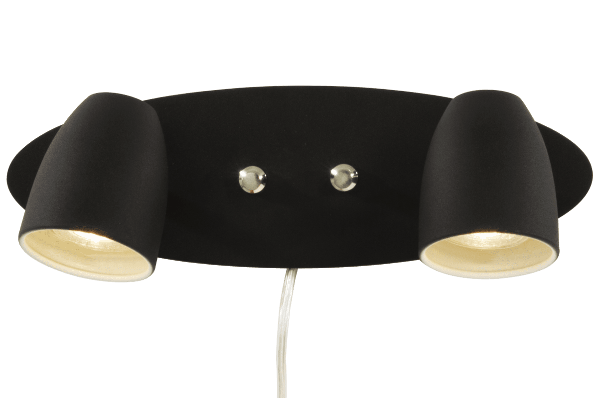 Sandnes Schwarz leselampe Von Aneta Lighting - und aus mit einem separaten Dimmer an&aring; die Lampe.