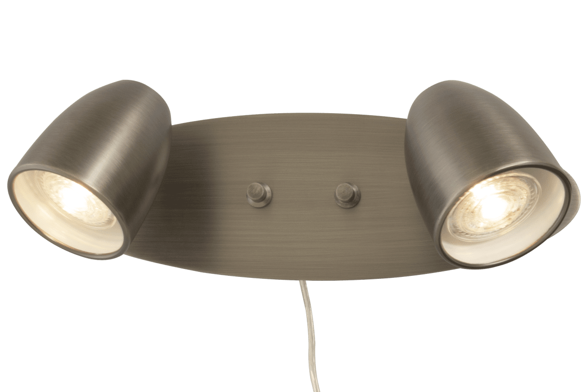Zoombild von Sandnes Zinn leselampe Von Aneta Lighting - Sandnes ist die optimale Nachttischlampe mit Doppeldimmer.