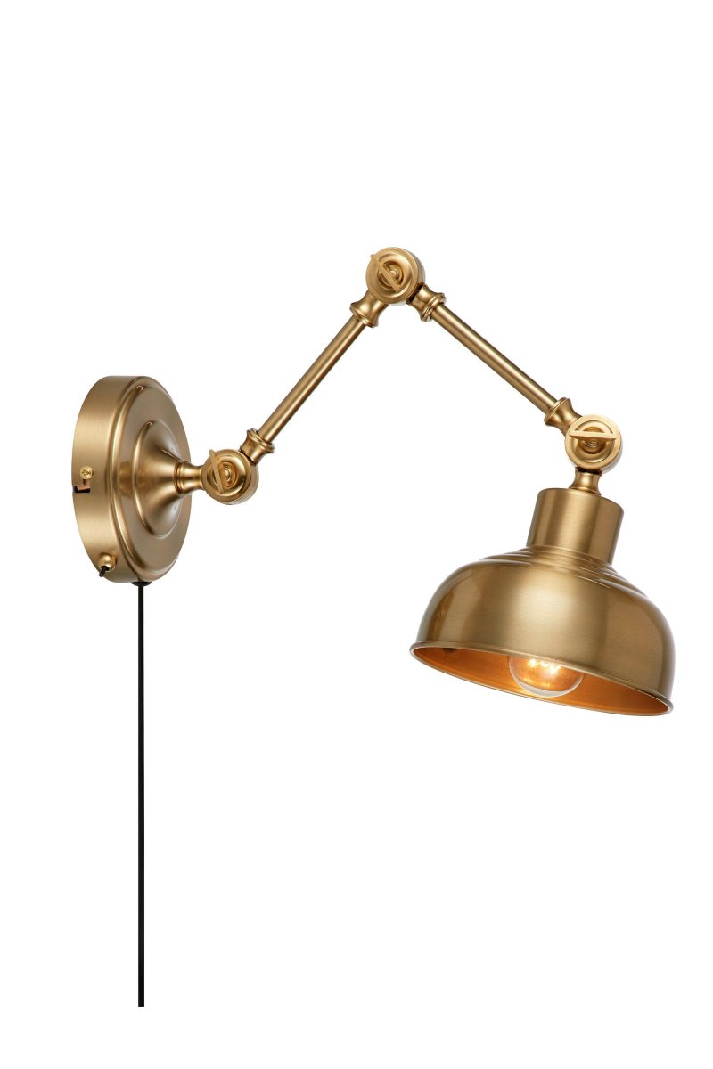 Grimstad 48cm Messing wandlampe Von Markslöjd - Praktische und klassische Wandleuchte in dunklem Messing mit mehreren verstellbaren Gelenken zur optimalen Ausrichtung.
