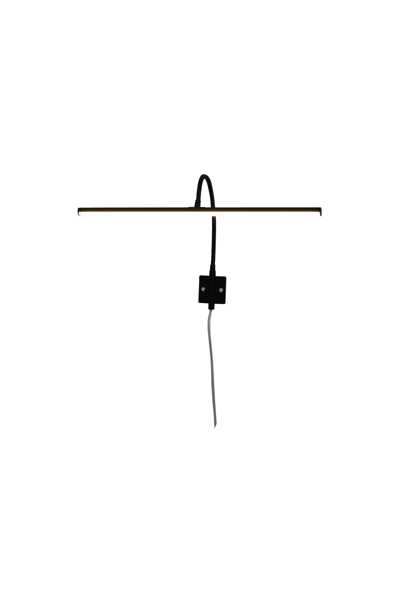 Miro 40cm Schwarz Von Aneta Lighting - Die Lampe kann an der Wand, direkt am Bilderrahmen oder auf einem Regal oder Schrank montiert werden.