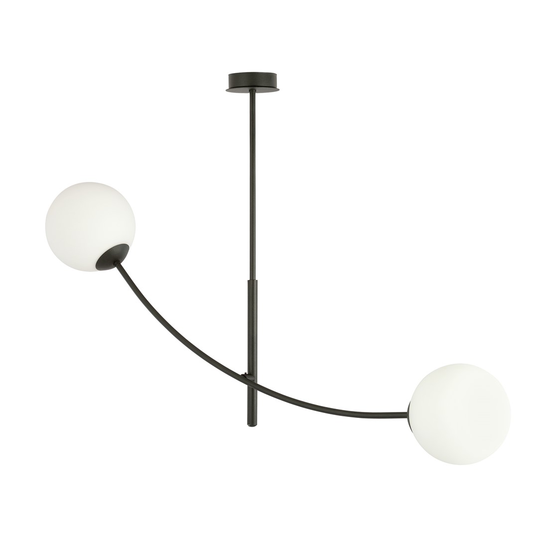 Hunter 83cm Schwarz und Weiß hängelampe Von Emibig Lighting - Besonders gut macht sich die Lampe &uuml;ber einem Tisch oder einer K&uuml;chentheke, wo sie eine einzigartige und einladende Atmosph&auml;re schafft.
