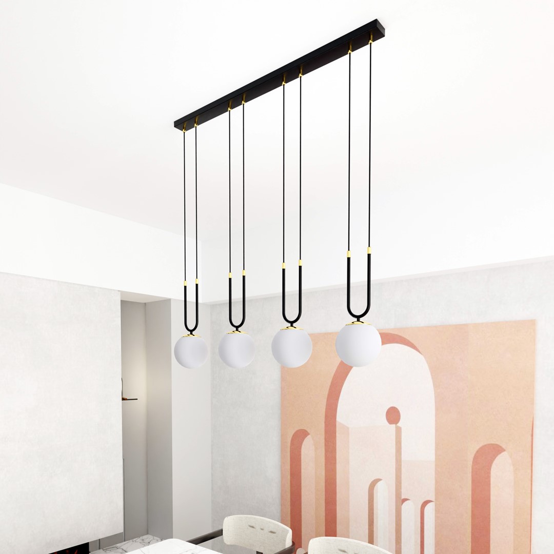 Glam 92cm Schwarz hängelampe Von Emibig Lighting - Sie verleihen dem Raum eine exklusive und stimmungsvolle Atmosph&auml;re und strahlen Eleganz und Raffinesse zugleich aus.