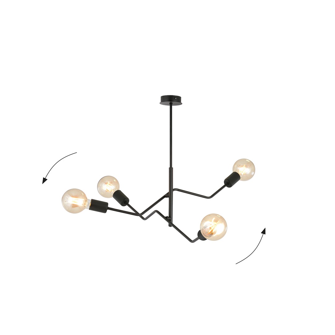 Frix 66cm Schwarz hängelampe Von Emibig Lighting - Diese Deckenleuchte passt perfekt zum eleganten Trend und beeindruckt durch ihre einzigartige Form und ihr originelles Design.