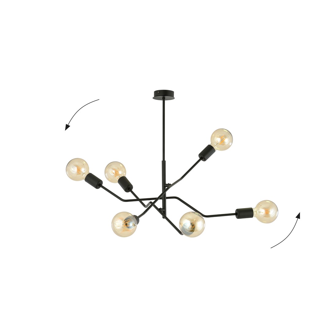 Frix Ø66 Schwarz hängelampe Von Emibig Lighting - Diese Deckenleuchte passt perfekt zum eleganten Trend und beeindruckt durch ihre einzigartige Form und ihr originelles Design.