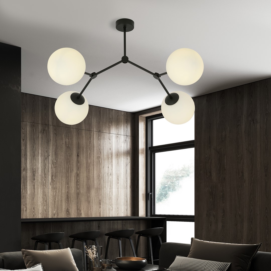 Space 80cm Weiß deckenleuchte Von Emibig Lighting - Raum &ndash; Eine Deckenleuchte, die perfekt in den stylischen Trend passt und durch ihre einzigartige Form und ihr charakteristisches Design &uuml;berzeugt.