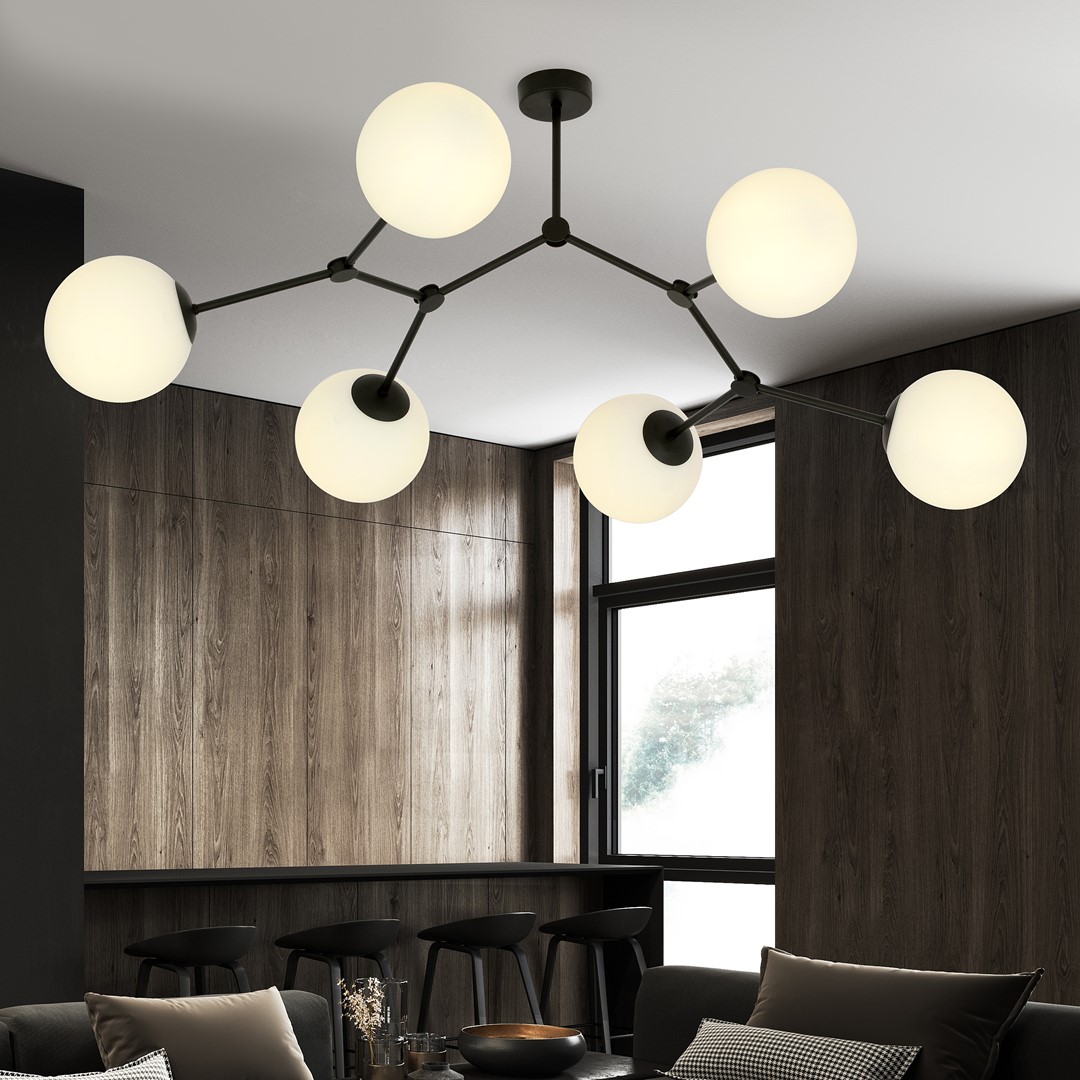 Space 108cm Weiß deckenleuchte Von Emibig Lighting - Raum &ndash; Eine Deckenleuchte, die perfekt in den stylischen Trend passt und durch ihre einzigartige Form und ihr charakteristisches Design &uuml;berzeugt.