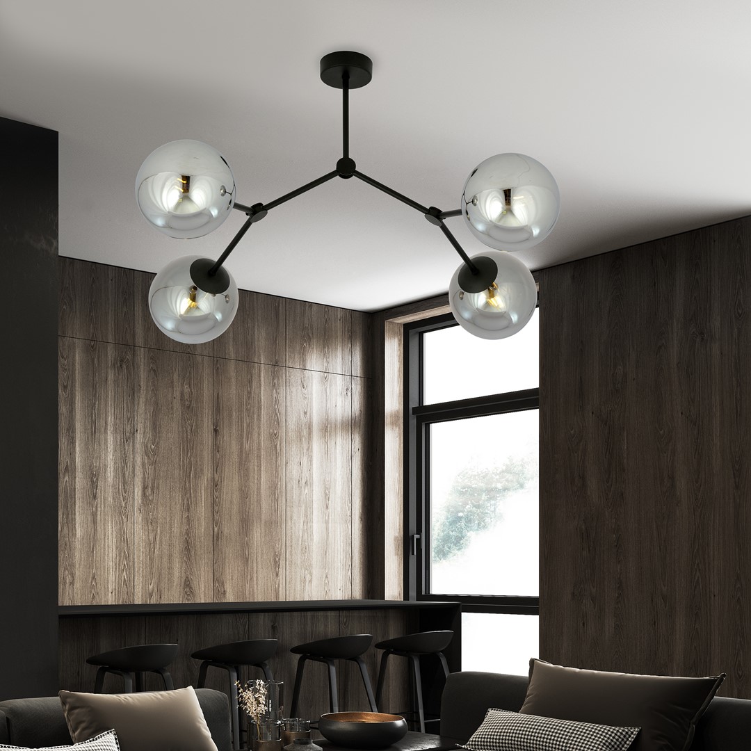 Space 80cm Rauchfarben deckenleuchte Von Emibig Lighting - Raum &ndash; Eine Deckenleuchte, die perfekt in den eleganten Trend passt und durch ihre einzigartige Form und ihr charakteristisches Design &uuml;berzeugt.