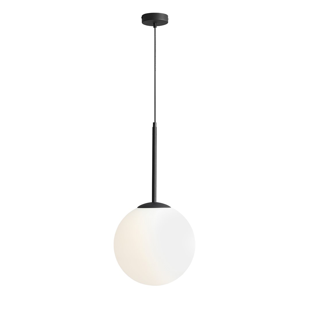 Bosso Ø30 Schwarz hängelampe Von Artera - Die Leuchte verbreitet ein sanftes und angenehmes Licht und eignet sich daher ideal für die Platzierung über dem Esstisch, im Flur oder Wohnzimmer.