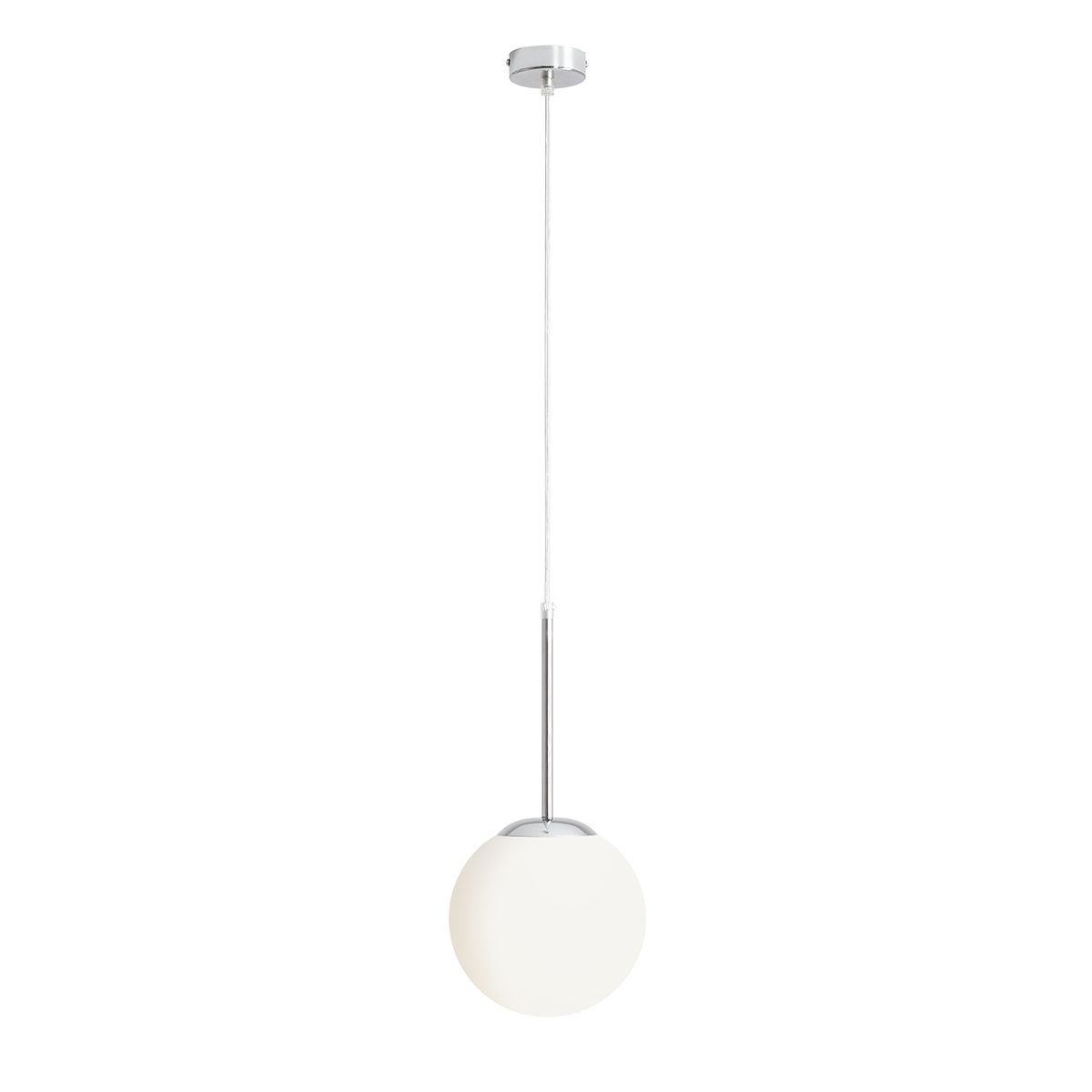 Bosso Ø20 Chrom hängelampe Von Artera - Die Leuchte verbreitet ein sanftes und angenehmes Licht und eignet sich daher ideal für die Platzierung über dem Esstisch, im Flur oder Wohnzimmer.