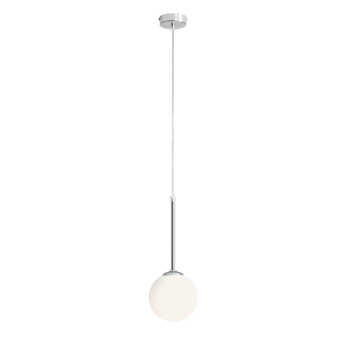 Bosso Ø14 Chrom hängelampe Von Artera - Die Leuchte verbreitet ein sanftes und angenehmes Licht und eignet sich daher ideal für die Platzierung über dem Esstisch, im Flur oder Wohnzimmer.
