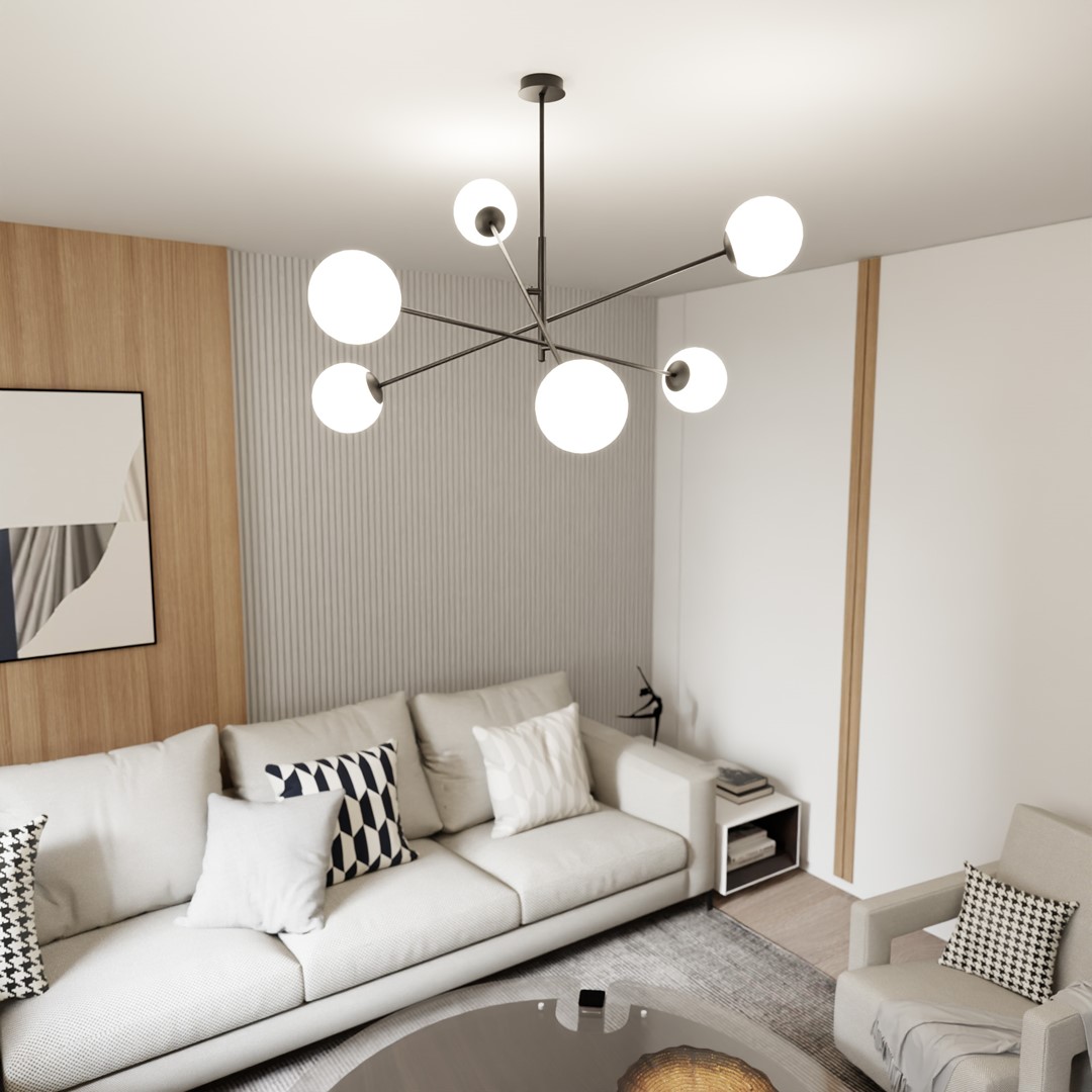 Linear Ø102 Weiß hängelampe Von Emibig Lighting - Linear ist eine Bestseller-Serie moderner Deckenlampen, die sowohl in modernistische als auch in traditionellere Innenr&auml;ume perfekt passen.