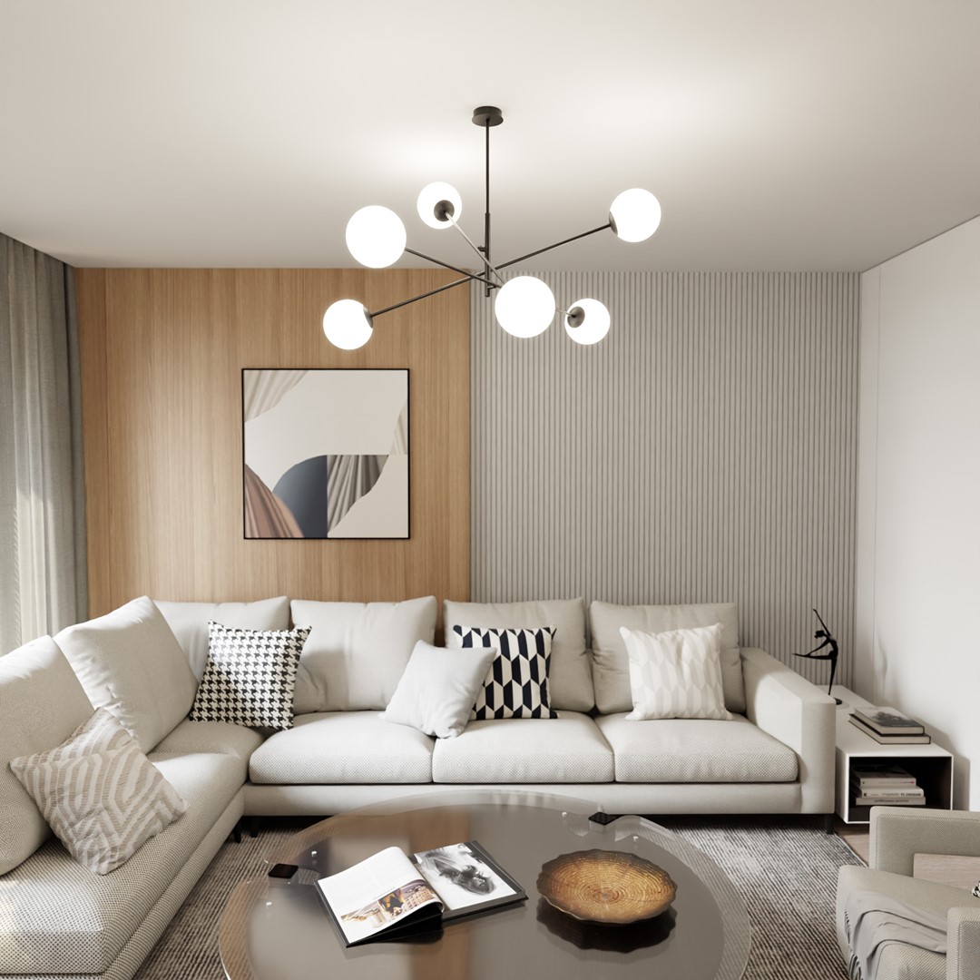 Linear Ø102 Weiß hängelampe Von Emibig Lighting - Linear ist eine Bestseller-Serie moderner Deckenlampen, die sowohl in modernistische als auch in traditionellere Innenr&auml;ume perfekt passen.