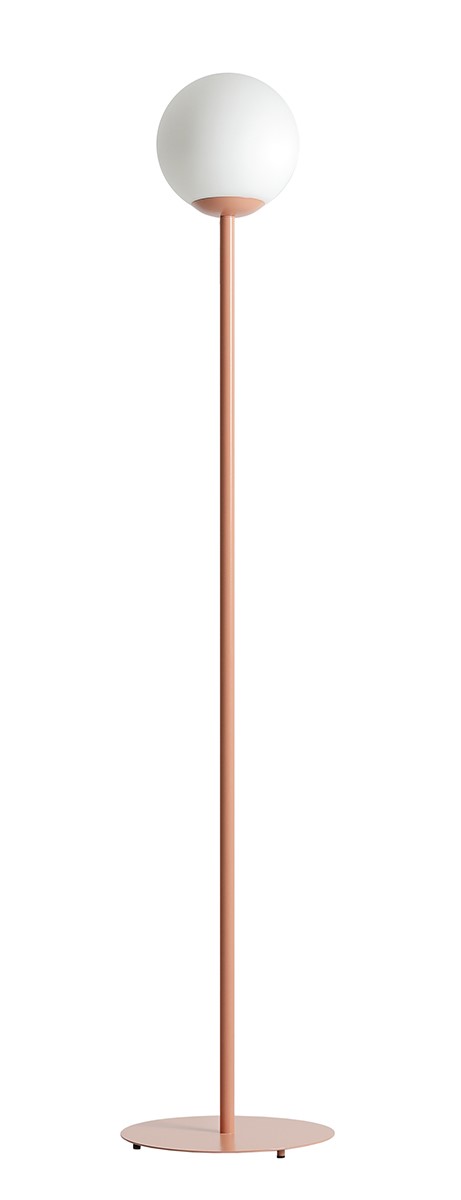 Pinne Koralle stehlampe Von Artera - Die runde Opalkugel verbreitet ein weiches und angenehmes Licht, perfekt um eine warme und einladende Atmosphäre im Raum zu schaffen.